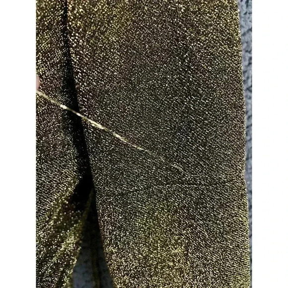 Sparkle Metallic Long Sleeve Top MEDIUM Wild Fable Women's Black Gold - Picture 8 of 9